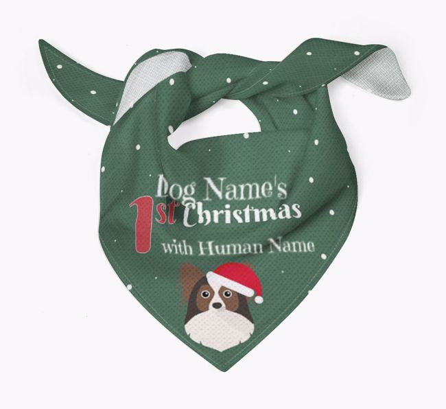 First Christmas Personalised Bandana with {breedFullName} Icon